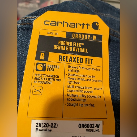 NWT Carhartt 106002 - Women's Rugged Flex® Relaxed Fit Denim Bib Overall - Picture 6 of 7